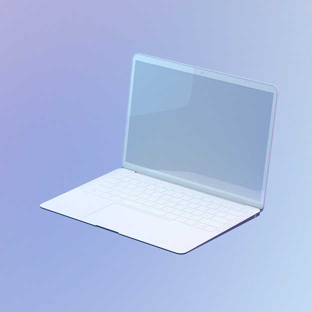 Cyfrowa ilustracja przedstawiająca laptopa