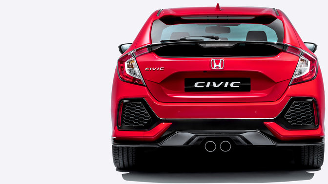 Honda Civic z tyłu.