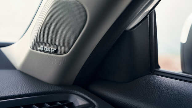Close up of the Bose Speaker system.