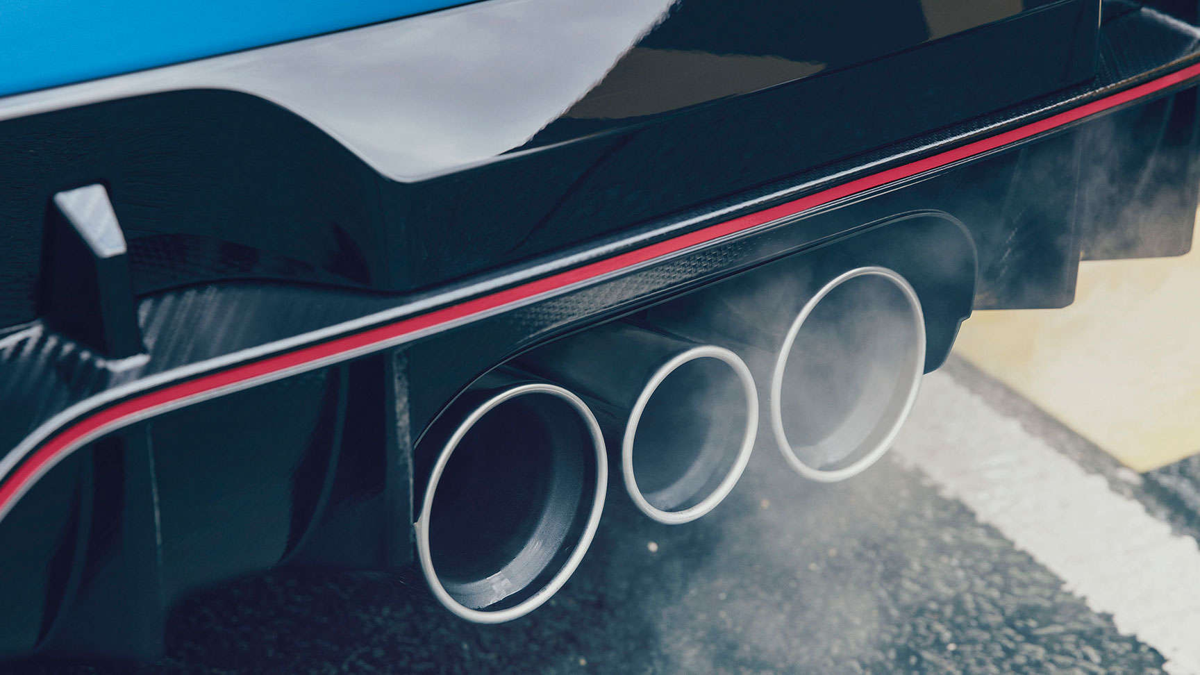 Zbliżenie rurę wydechową Hondy Civic Type R