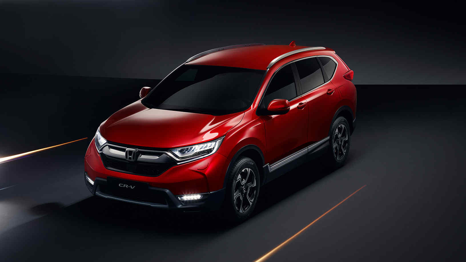 Honda CR-V z przedniej perspektywy.