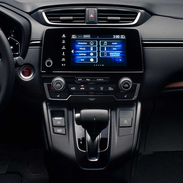 Honda CR-V — zbliżenie na system informacyjno-rozrywkowy.