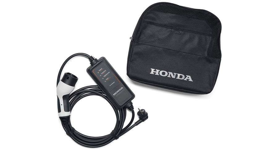 Zbliżenie na kabel ładowania, ładowarki Honda e tryb2.