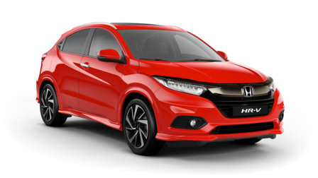 Widok Hondy HR-V z przodu.