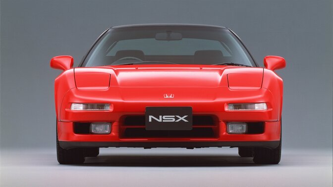 Honda NSX z przodu, zdjęcie studyjne.