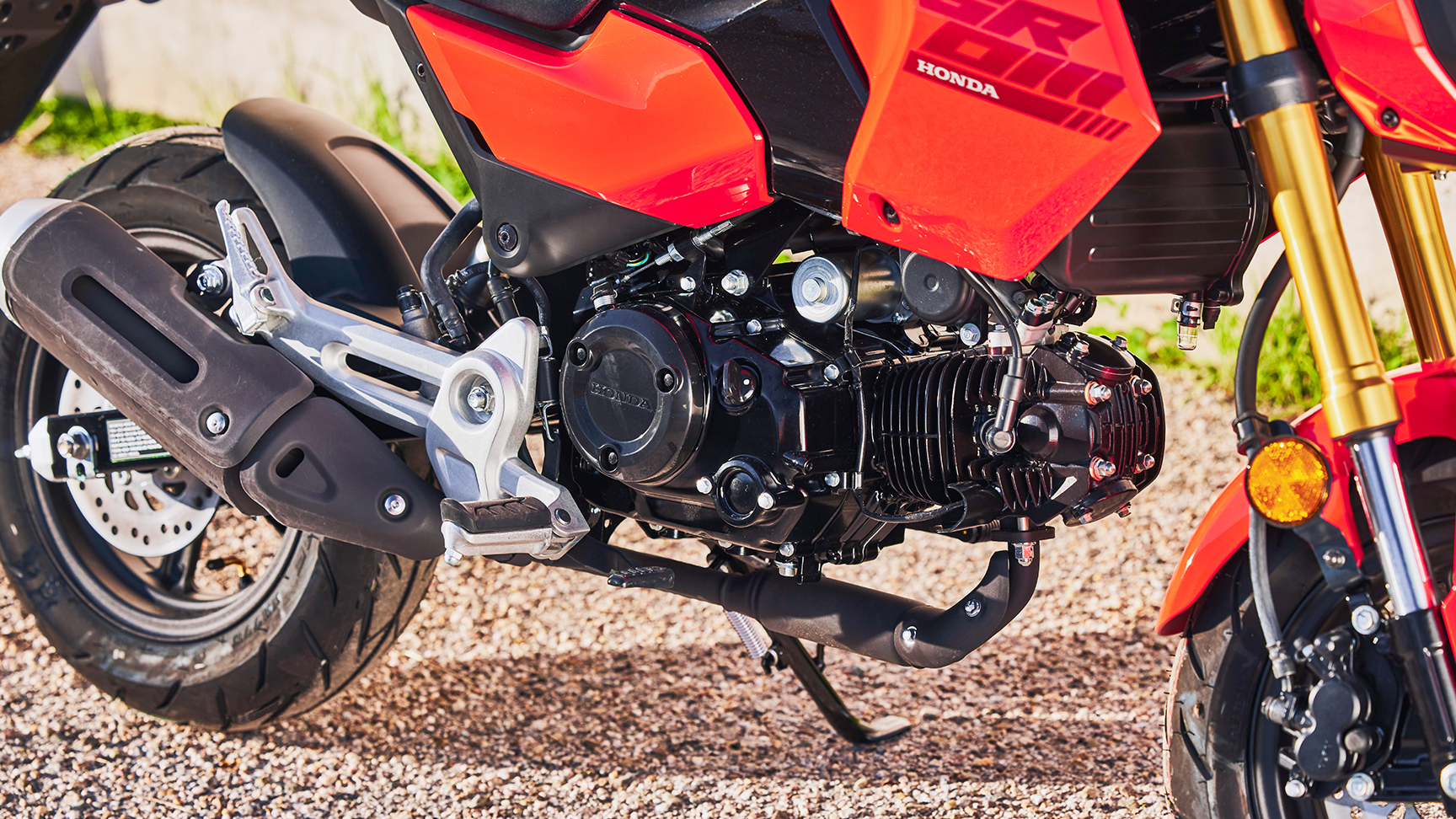 Zbliżenie na silnik MSX125 Grom