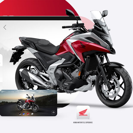 Aplikacja Honda Motorcycles Experience z modelem NC750X