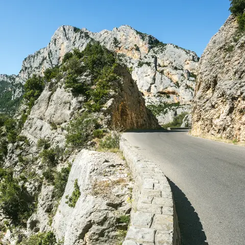 Gorges du Verdon (Alpes-de-Haute-Provence, Provence-Alpes-Cote d'Azur, Francja), słynny kanion