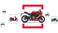 Asortyment motocykli marki Honda.