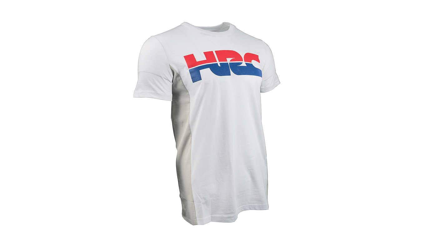 Biały t-shirt z logo Repsol.