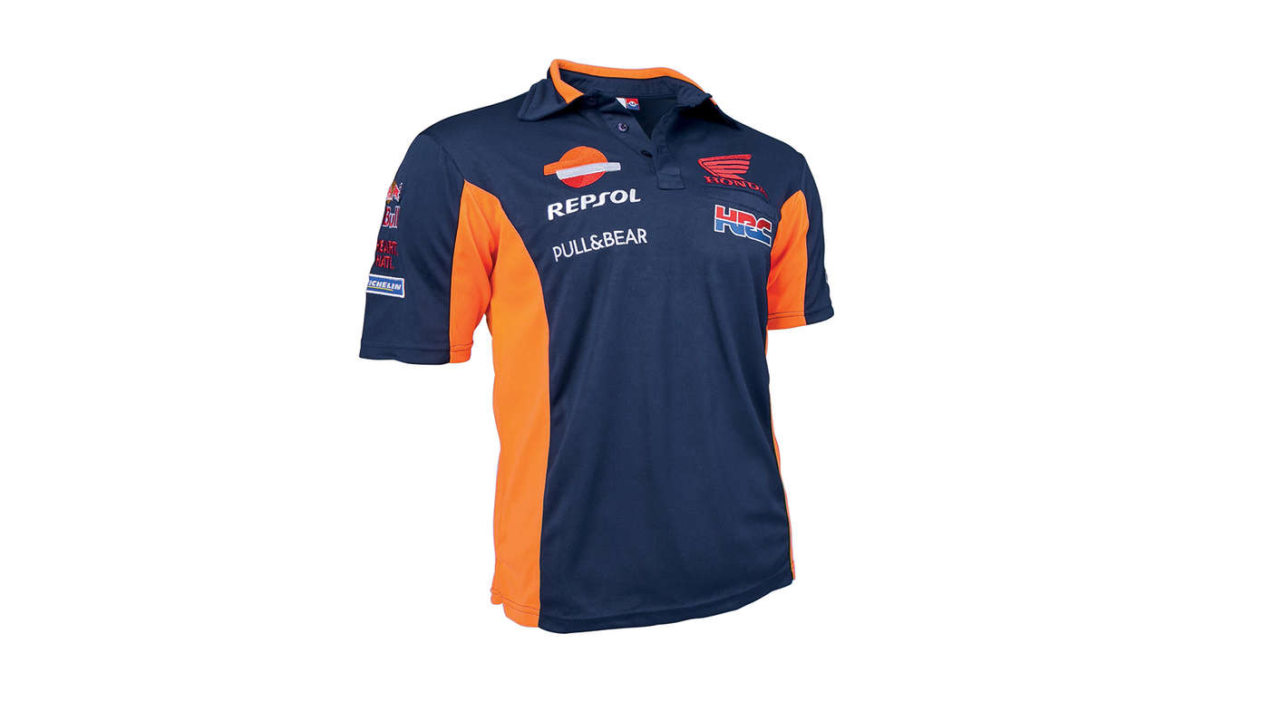 Niebieskie barwy zespołu Honda MotoGP z logo Repsol.