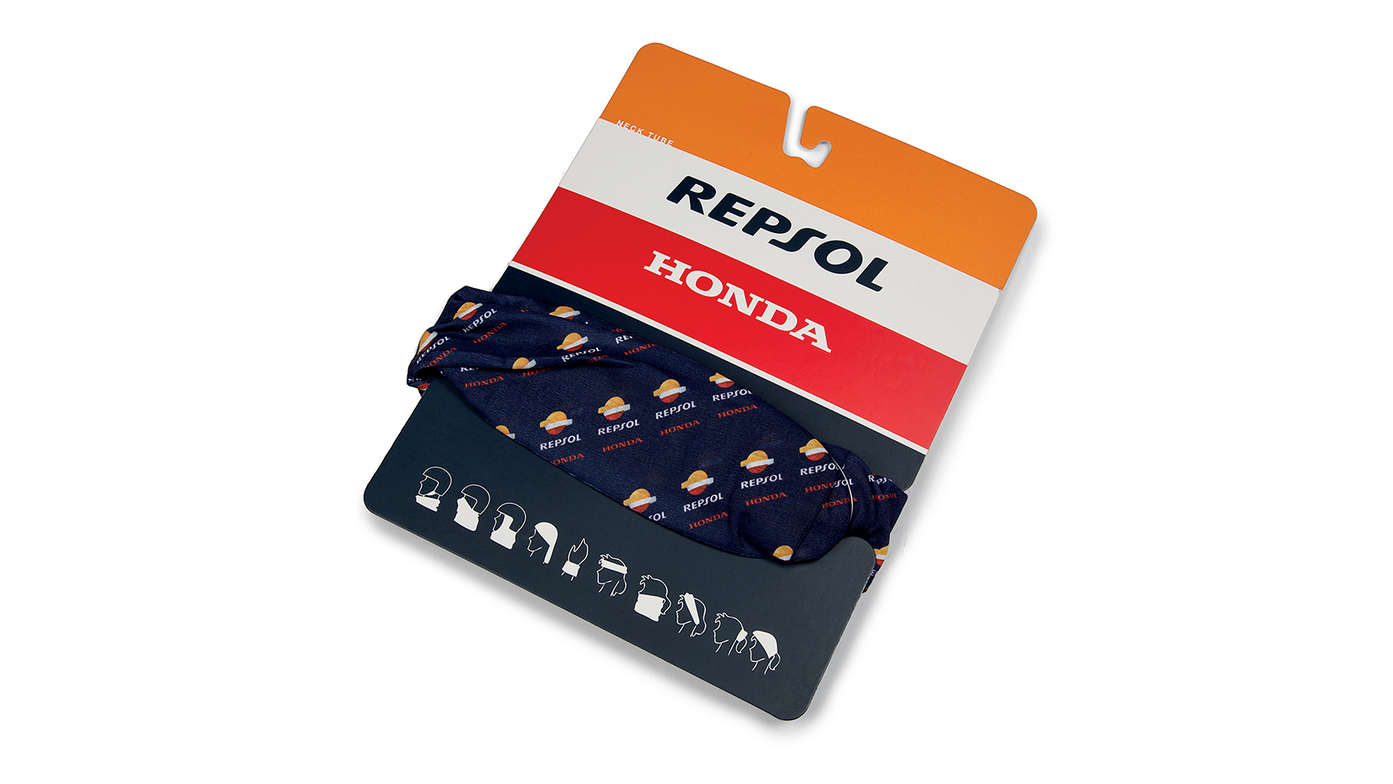 Półkominiarka Honda Repsol w barwach Honda MotoGP z logo Repsol.