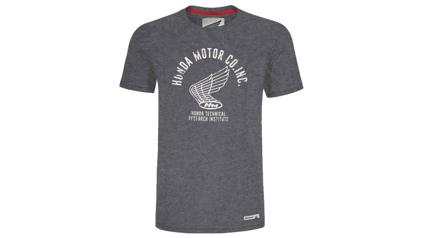 Szary klasyczny t-shirt Honda. 