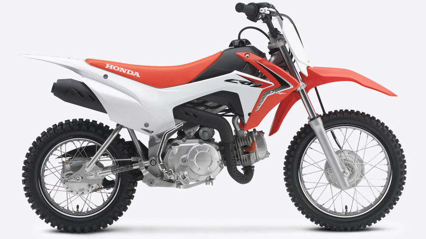 Czerwony CRF110F skierowany w prawo