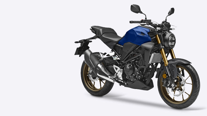 Honda CB300R Neo Sports Café - widok z przedniej perspektywy.