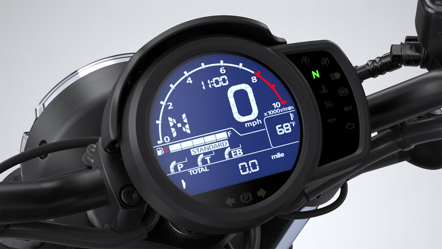 CMX1100, 4 tryby jazdy, 3-poziomowy system regulacji momentu obrotowego (HSTC) i system kontroli jazdy na jednym kole