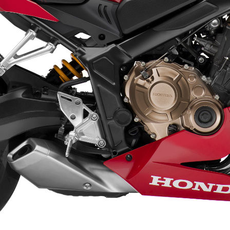 CBR650R, zdjęcie studyjne, zbliżenie na rurę wydechową