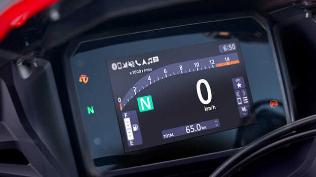 Honda CBR650R - ekran TFT.